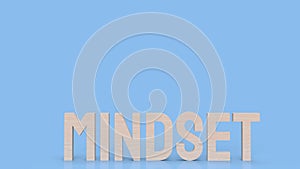 The mindset white word for mental inclinationÂ or disposition concept 3d rendering